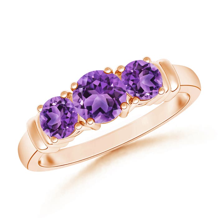 AA - Amethyst / 0.95 CT / 14 KT Rose Gold