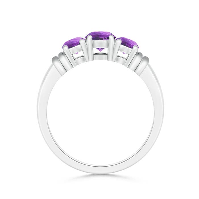 AA - Amethyst / 0.95 CT / 14 KT White Gold