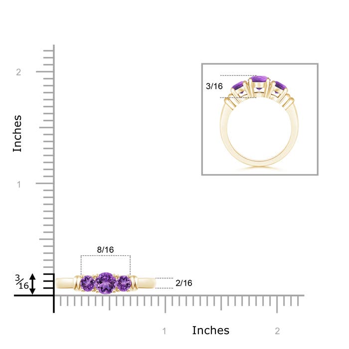 AA - Amethyst / 0.95 CT / 14 KT Yellow Gold