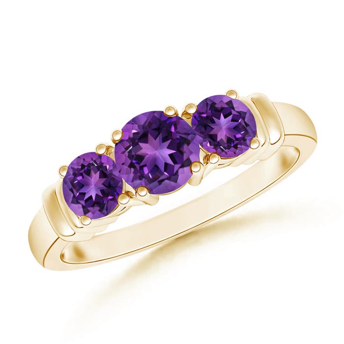 AAAA - Amethyst / 0.95 CT / 14 KT Yellow Gold