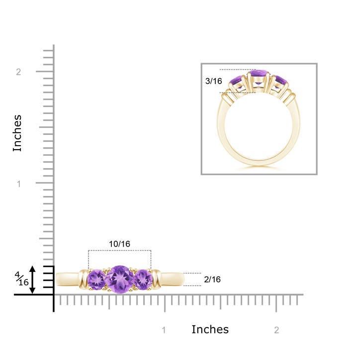 A - Amethyst / 1.7 CT / 14 KT Yellow Gold