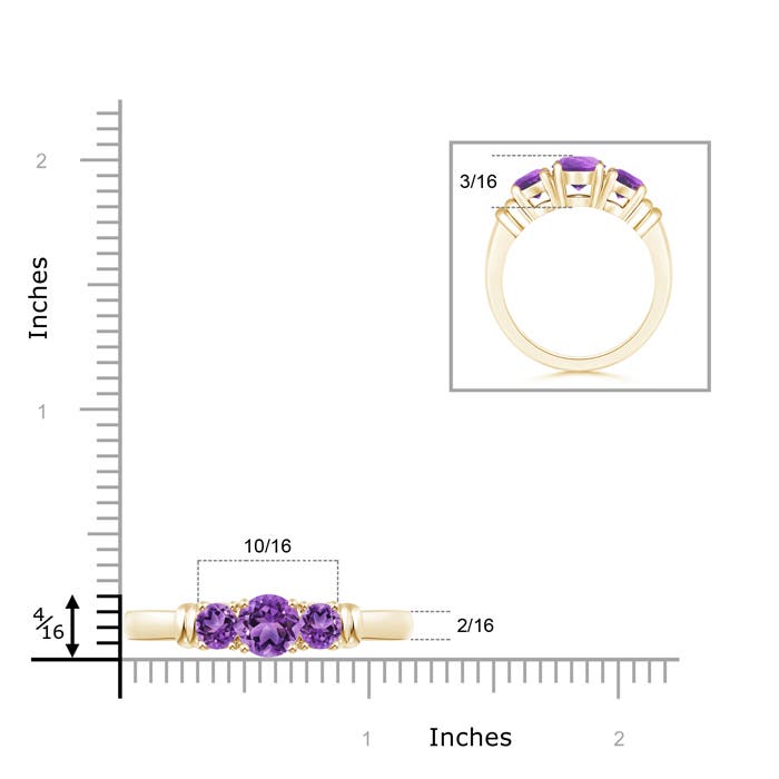 AA - Amethyst / 1.7 CT / 14 KT Yellow Gold