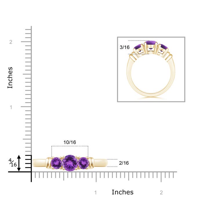 AAA - Amethyst / 1.7 CT / 14 KT Yellow Gold