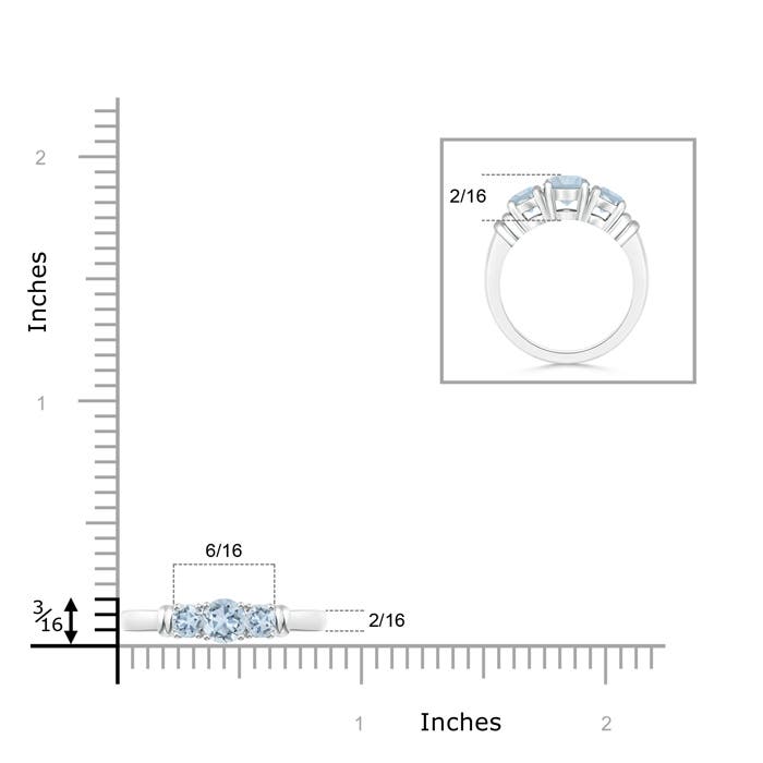 A - Aquamarine / 0.4 CT / 14 KT White Gold