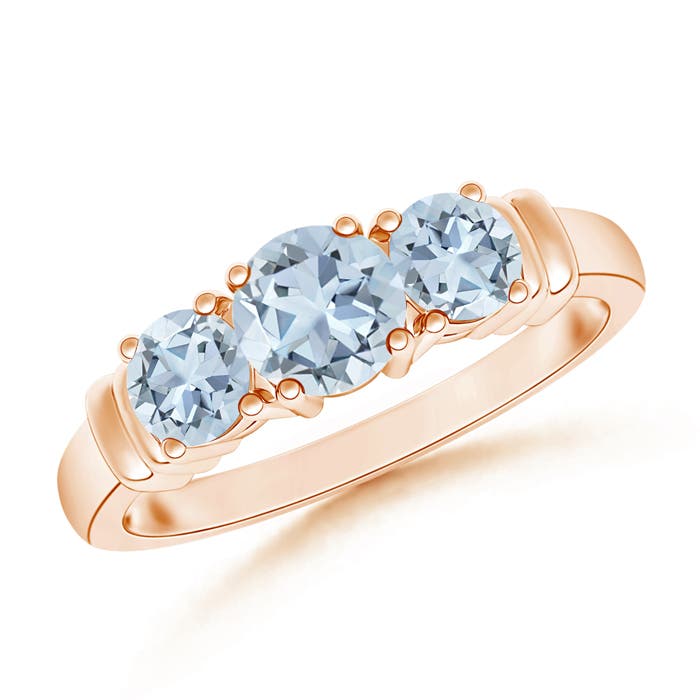 A - Aquamarine / 0.8 CT / 14 KT Rose Gold