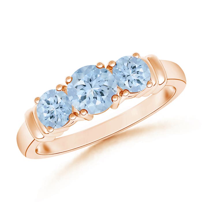 AA - Aquamarine / 0.8 CT / 14 KT Rose Gold