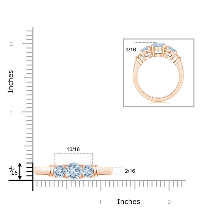 A - Aquamarine / 1.52 CT / 14 KT Rose Gold