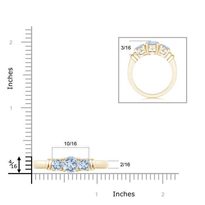 A - Aquamarine / 1.52 CT / 14 KT Yellow Gold