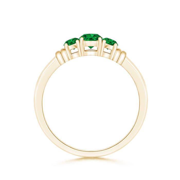 AAAA - Emerald / 0.44 CT / 14 KT Yellow Gold