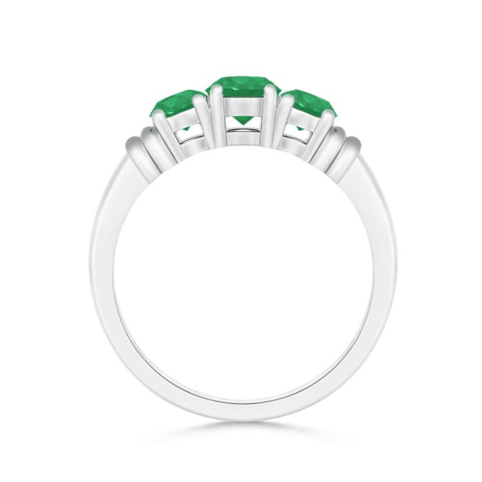 A - Emerald / 0.93 CT / 14 KT White Gold