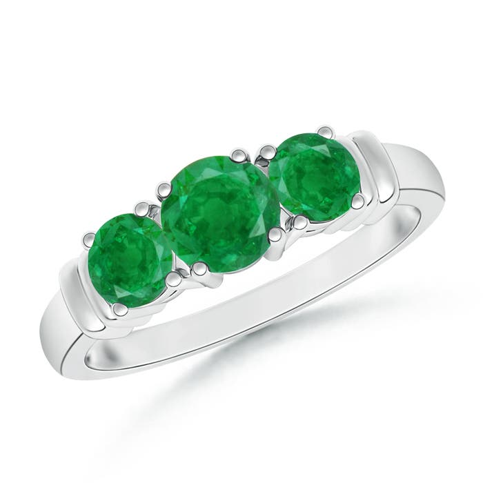 AA - Emerald / 0.93 CT / 14 KT White Gold