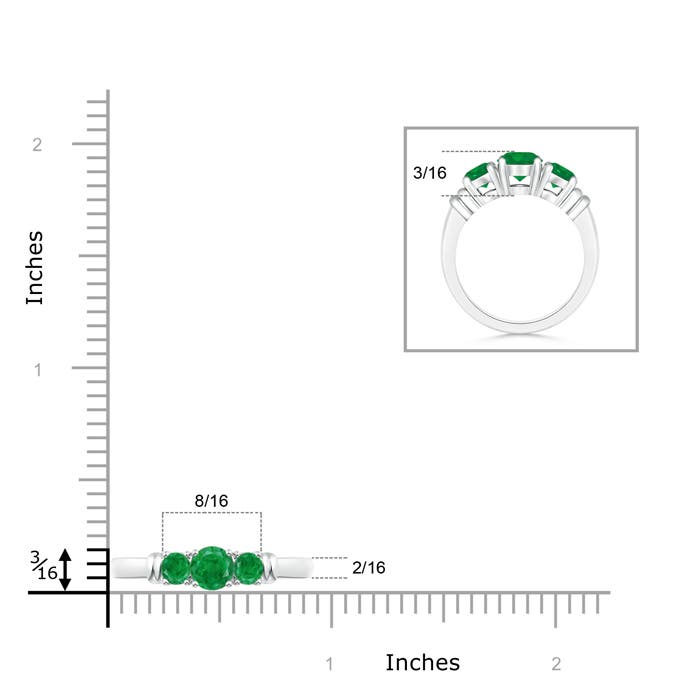 AA - Emerald / 0.93 CT / 14 KT White Gold