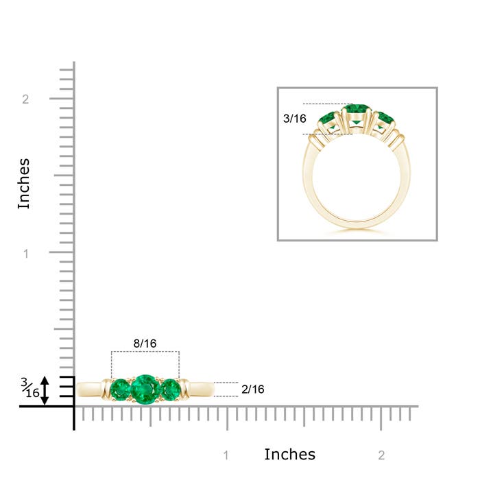 AAA - Emerald / 0.93 CT / 14 KT Yellow Gold