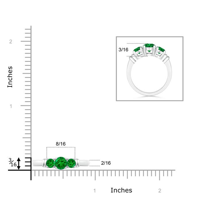 AAAA - Emerald / 0.93 CT / 14 KT White Gold