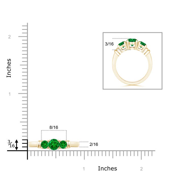 AAAA - Emerald / 0.93 CT / 14 KT Yellow Gold