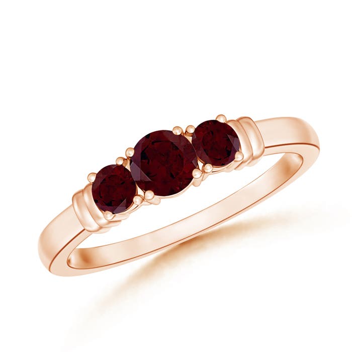 A - Garnet / 0.63 CT / 14 KT Rose Gold