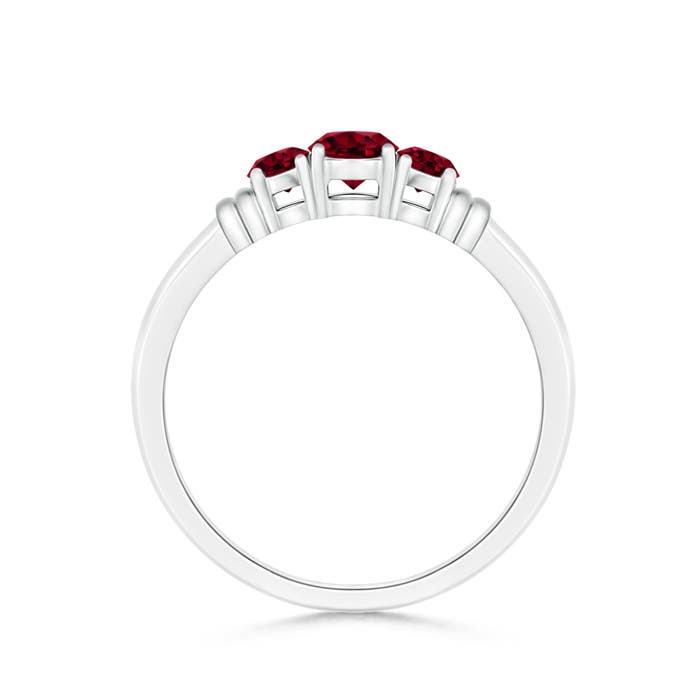 AA - Garnet / 0.63 CT / 14 KT White Gold