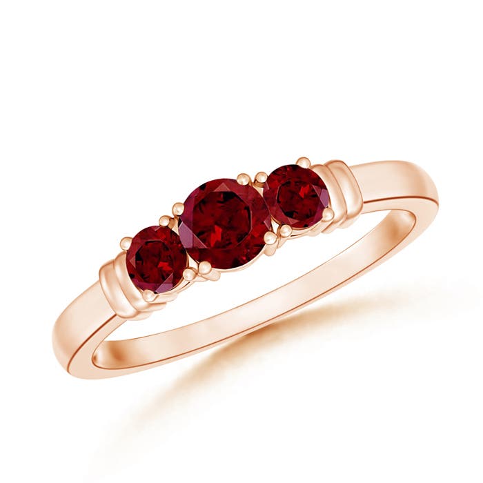 AAA - Garnet / 0.63 CT / 14 KT Rose Gold