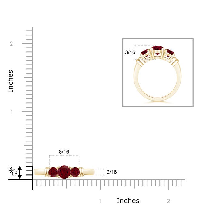 AA - Garnet / 1.26 CT / 14 KT Yellow Gold