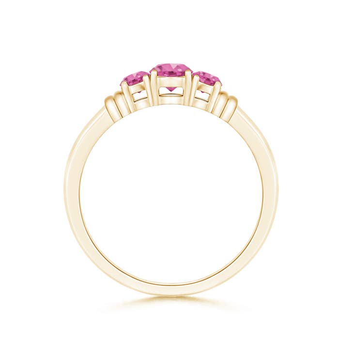 AAA - Pink Sapphire / 0.61 CT / 14 KT Yellow Gold