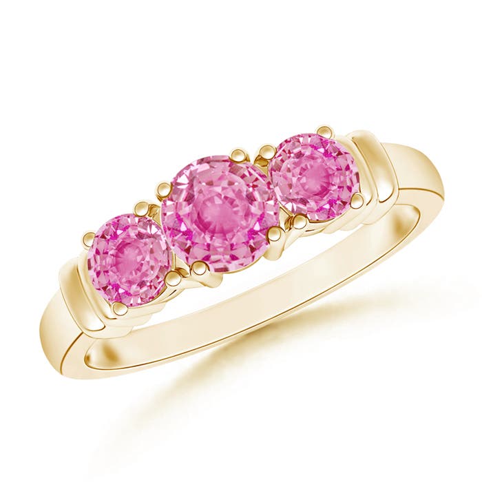 AA - Pink Sapphire / 1.26 CT / 14 KT Yellow Gold