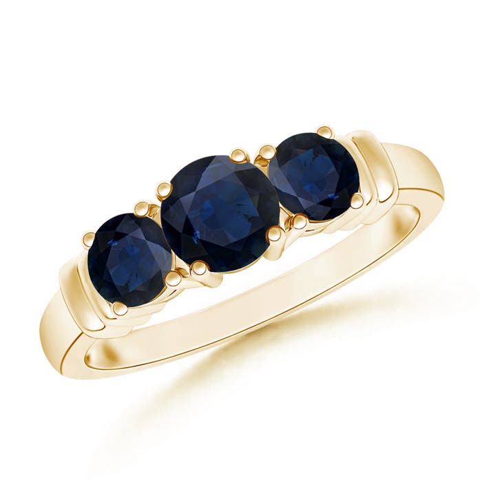 A - Blue Sapphire / 1.26 CT / 14 KT Yellow Gold