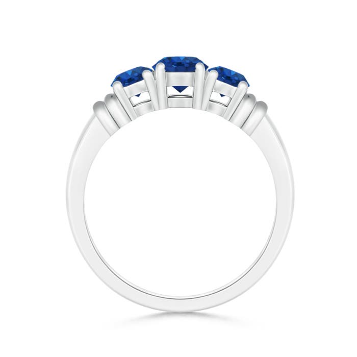 AAA - Blue Sapphire / 1.26 CT / 14 KT White Gold