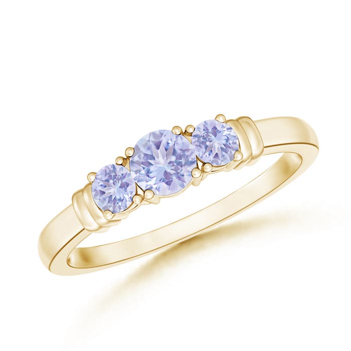 A - Tanzanite / 0.45 CT / 14 KT Yellow Gold