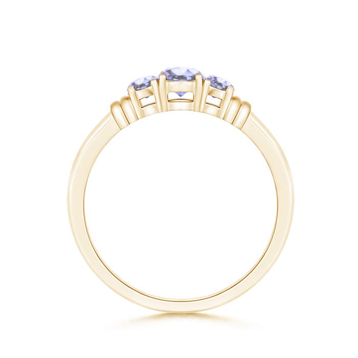 A - Tanzanite / 0.45 CT / 14 KT Yellow Gold