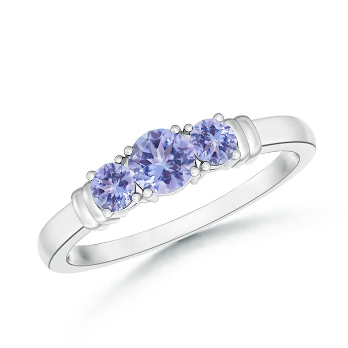 AA - Tanzanite / 0.45 CT / 14 KT White Gold