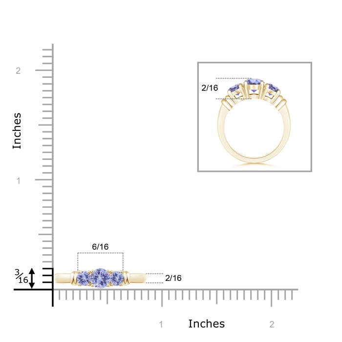 AA - Tanzanite / 0.45 CT / 14 KT Yellow Gold