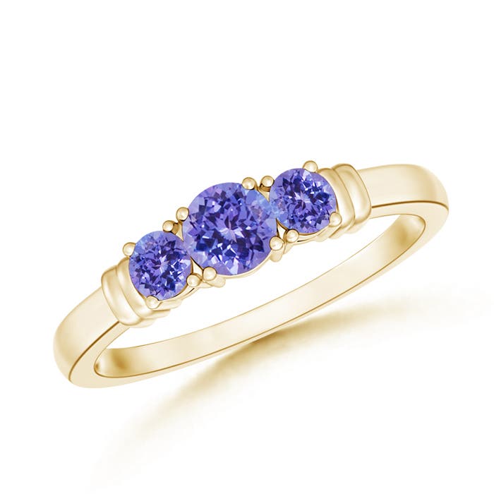 AAA - Tanzanite / 0.45 CT / 14 KT Yellow Gold