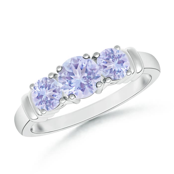 A - Tanzanite / 1 CT / 14 KT White Gold