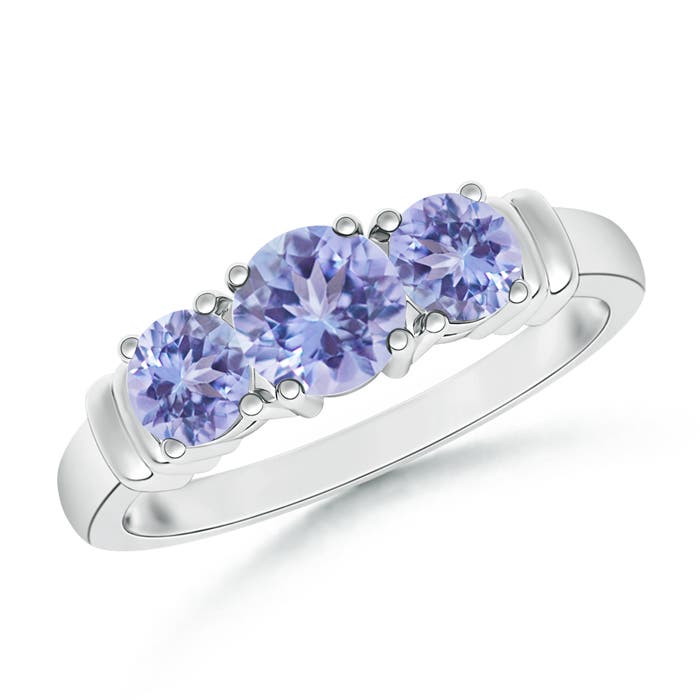 AA - Tanzanite / 1 CT / 14 KT White Gold