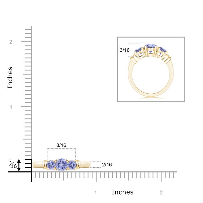 AA - Tanzanite / 1 CT / 14 KT Yellow Gold