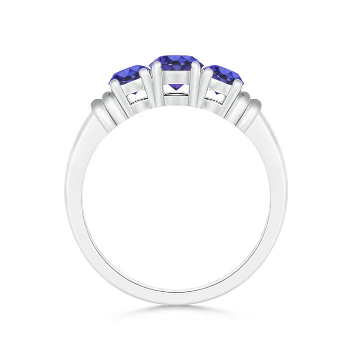 AAA - Tanzanite / 1 CT / 14 KT White Gold