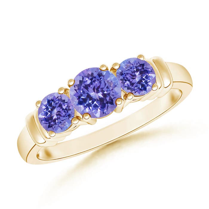 AAA - Tanzanite / 1 CT / 14 KT Yellow Gold