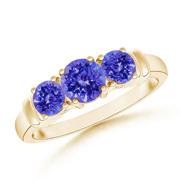 AAAA - Tanzanite / 1 CT / 14 KT Yellow Gold