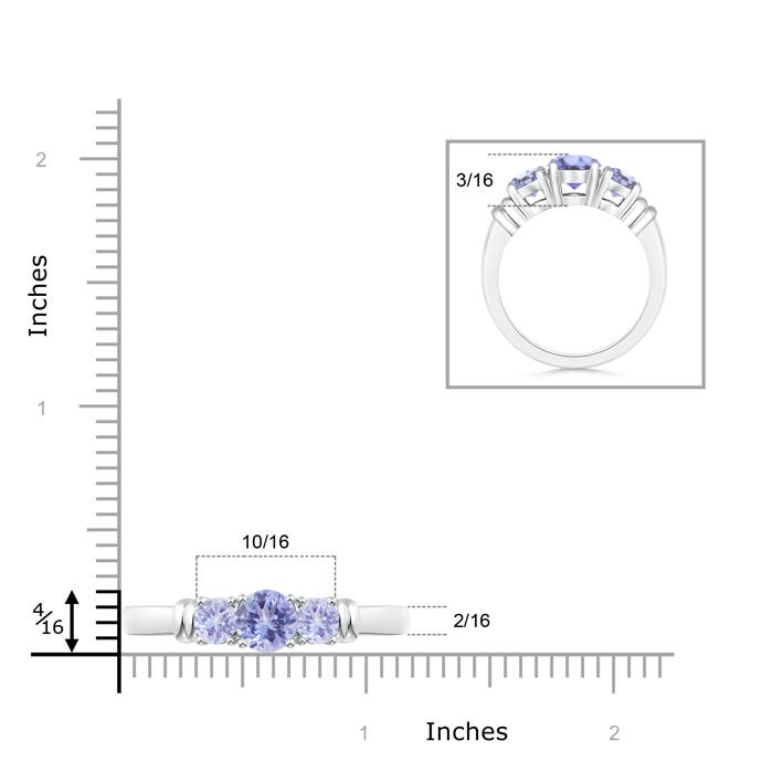 A - Tanzanite / 1.9 CT / 14 KT White Gold