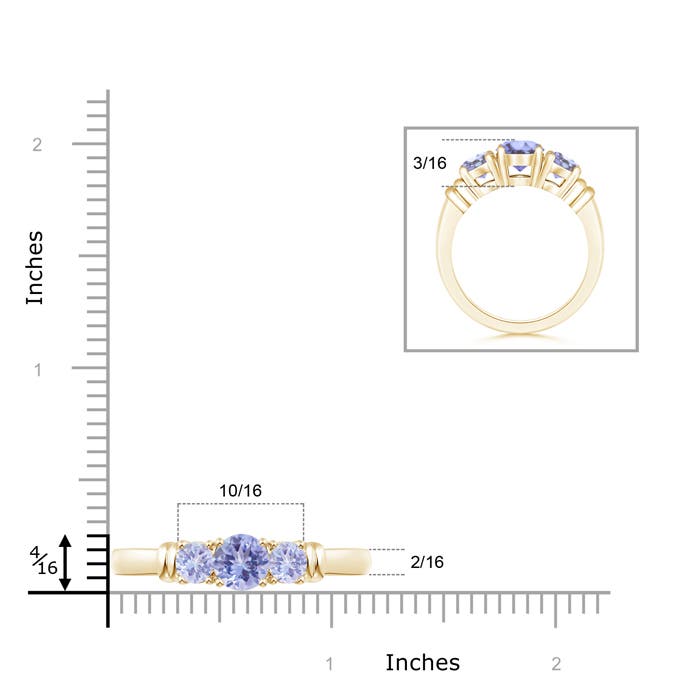 A - Tanzanite / 1.9 CT / 14 KT Yellow Gold