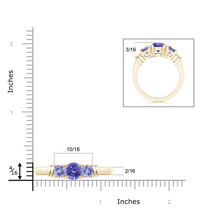 AA - Tanzanite / 1.9 CT / 14 KT Yellow Gold