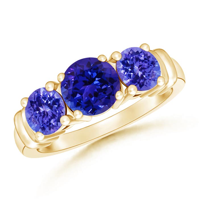 AAAA - Tanzanite / 1.9 CT / 14 KT Yellow Gold