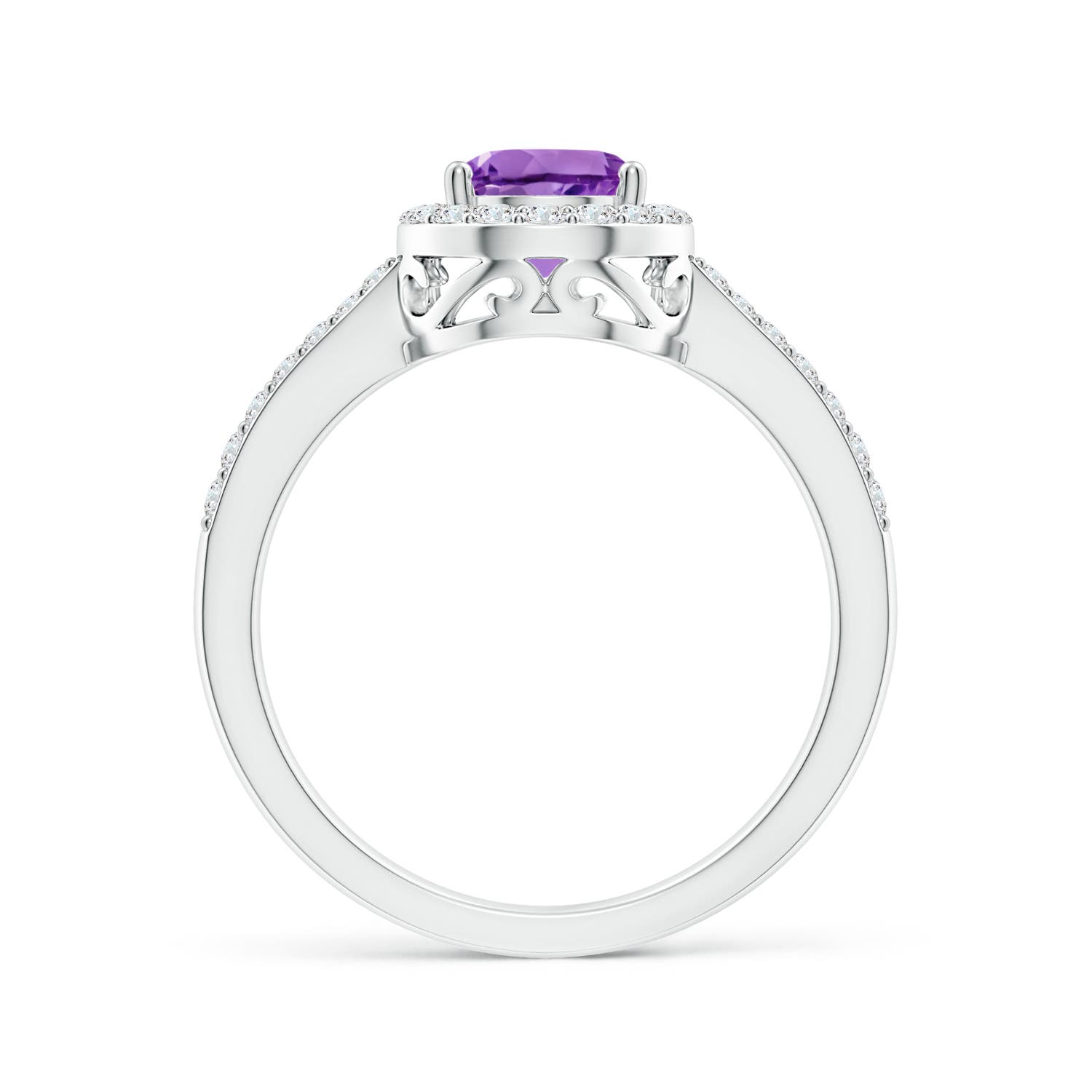 AA - Amethyst / 1.31 CT / 14 KT White Gold