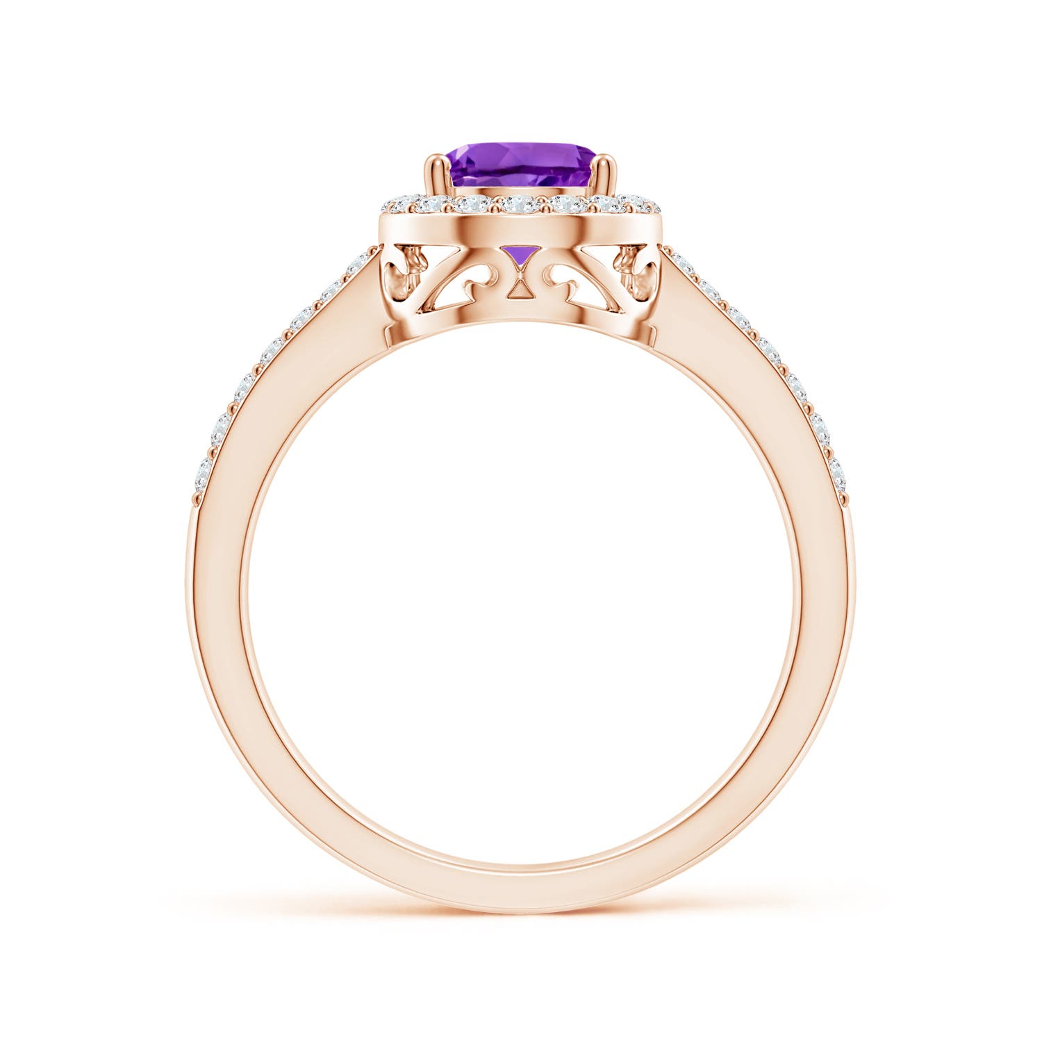 AAA - Amethyst / 1.31 CT / 14 KT Rose Gold