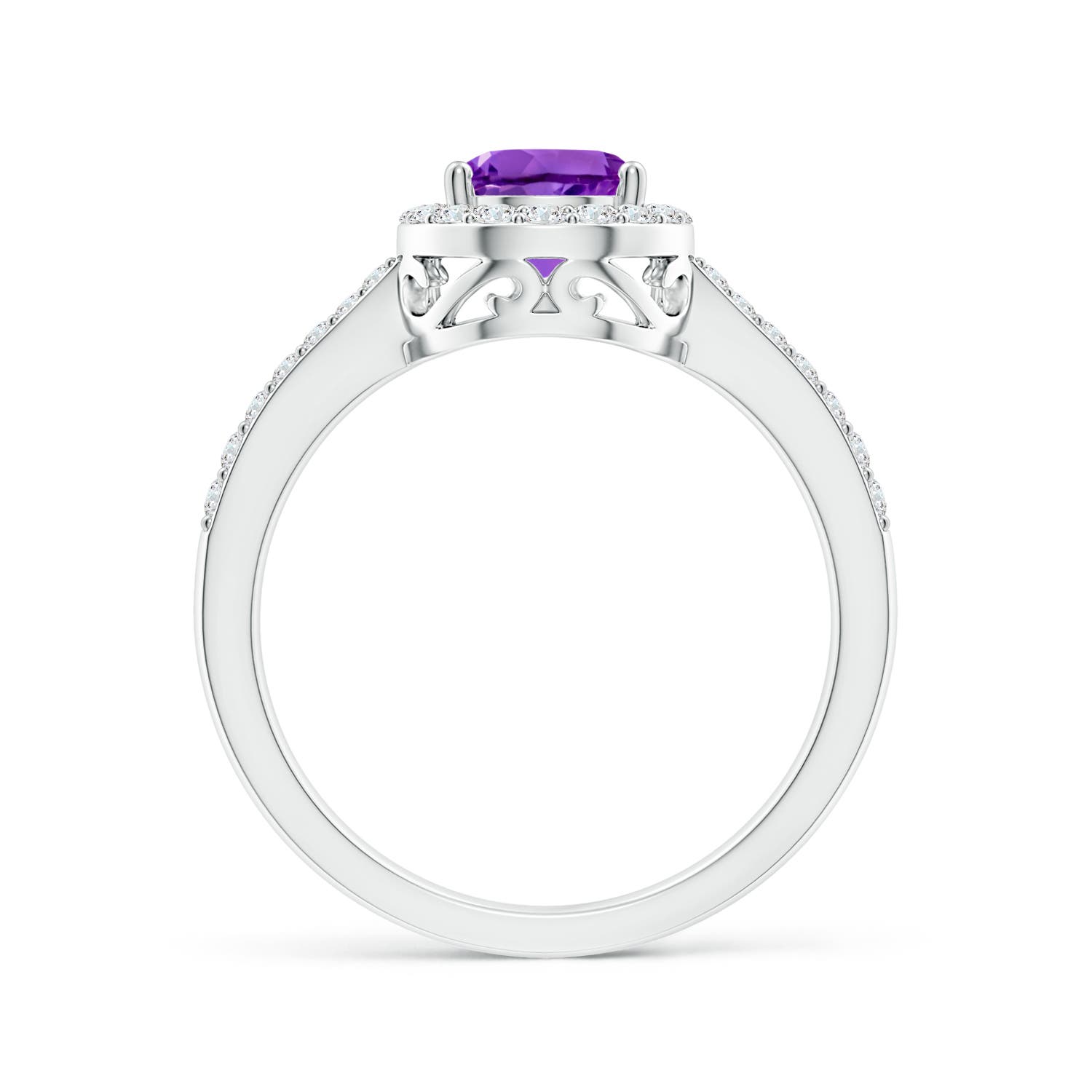 AAA - Amethyst / 1.31 CT / 14 KT White Gold