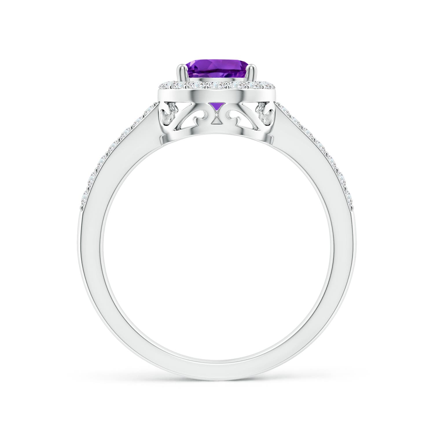 AAAA - Amethyst / 1.31 CT / 14 KT White Gold