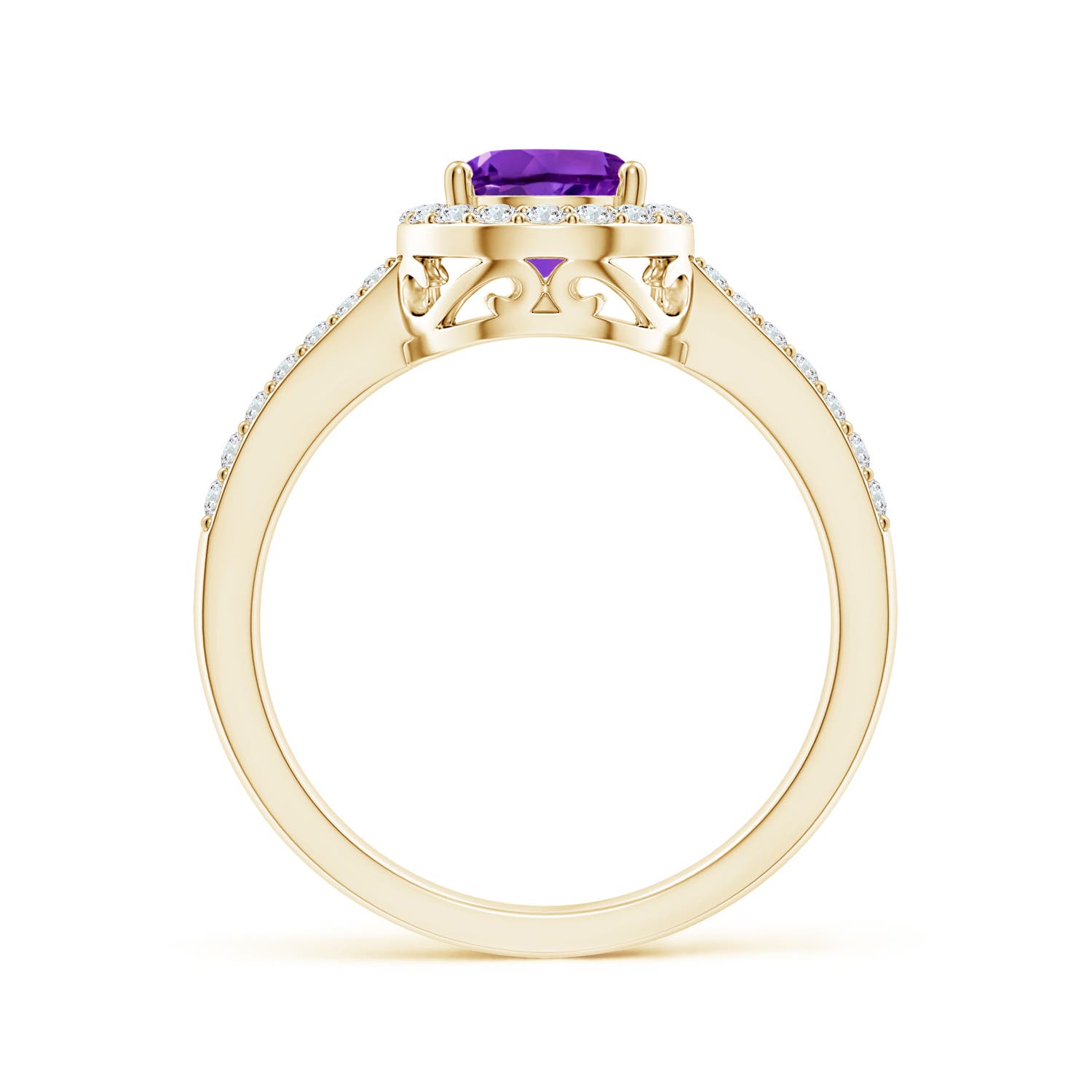 AAAA - Amethyst / 1.31 CT / 14 KT Yellow Gold