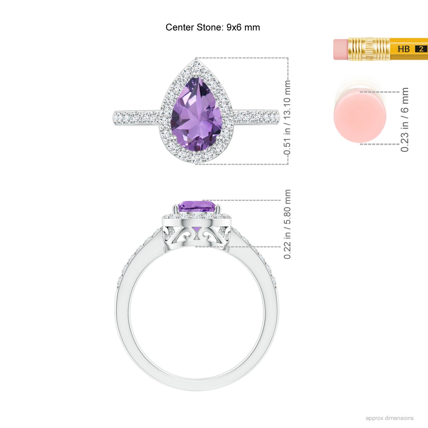 A - Amethyst / 1.41 CT / 14 KT White Gold