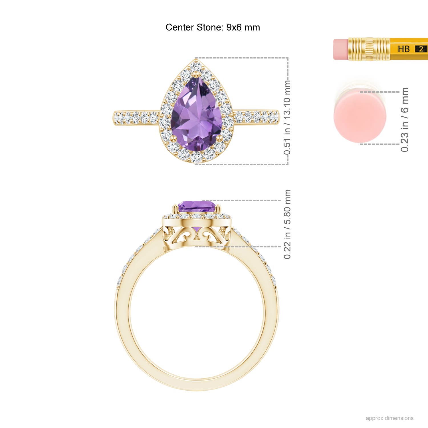 A - Amethyst / 1.41 CT / 14 KT Yellow Gold