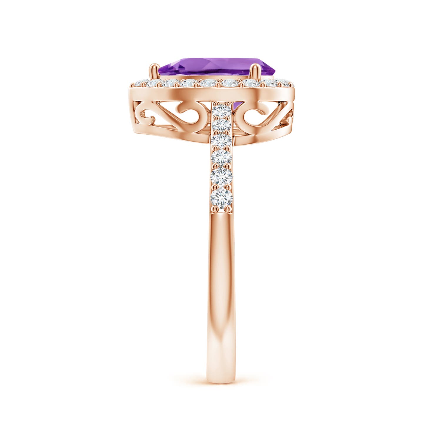 AA - Amethyst / 1.41 CT / 14 KT Rose Gold